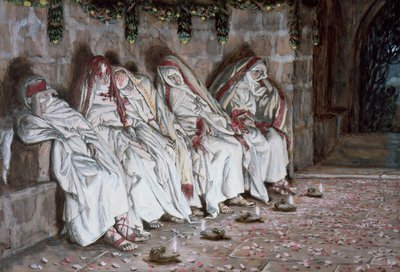 愚かな処女、キリストの生涯の挿絵、1886-94年（板紙にトイレとガッシュ） 作： James Jacques Joseph Tissot