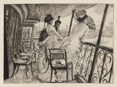 ポーツマスのH.M.S.カルカッタ号のギャラリー 作： James Jacques Joseph Tissot
