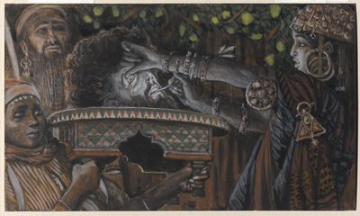洗礼者聖ヨハネの首、キリストの生涯の挿絵、1886-94年（板紙にトイレとガッシュ） 作： James Jacques Joseph Tissot