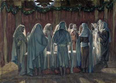 ユダヤ人の過越祭、「キリストの生涯」のイラスト、1884-96年（板紙にトイレとガッシュ） 作： James Jacques Joseph Tissot