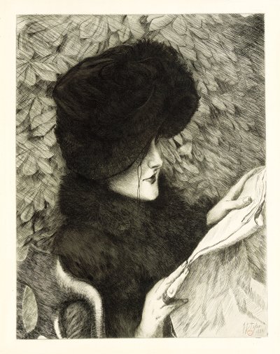新聞、1883年 作： James Jacques Joseph Tissot