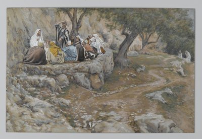 聖ペテロの優位性、私たちの主イエス・キリストの生涯からの挿絵、1886-96（紙の黒鉛の上にトイレ） 作： James Jacques Joseph Tissot