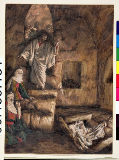 「ラザロの復活」、「キリストの生涯」のイラスト、1886-94年（板紙にトイレとガッシュ） 作： James Jacques Joseph Tissot