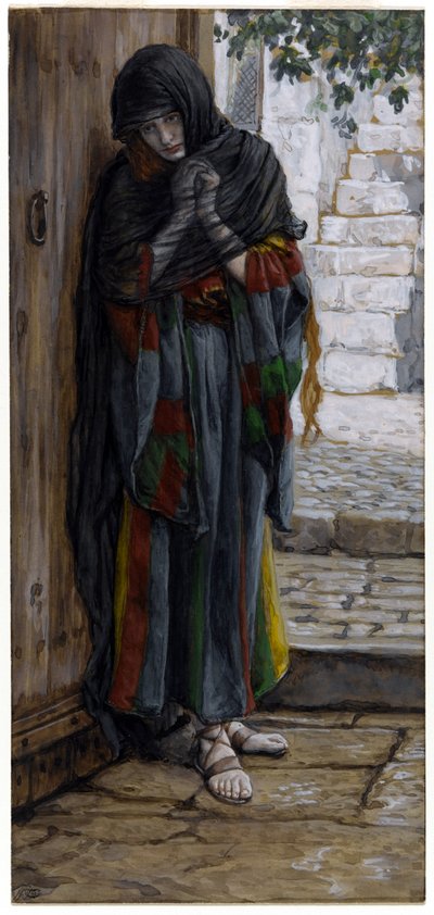 悔い改めたマグダレン（紙にトイレ） 作： James Jacques Joseph Tissot