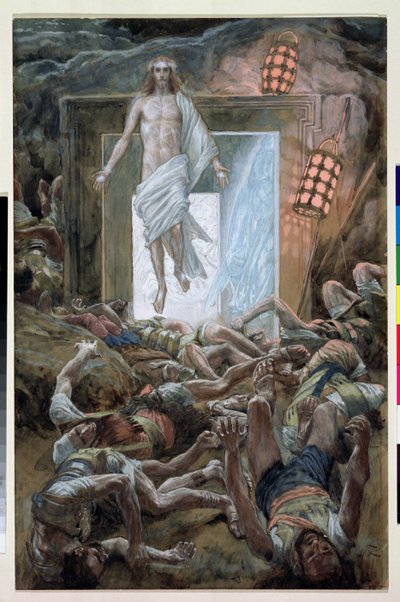 復活、キリストの生涯の挿絵、1886-94年（板紙にトイレとガッシュ） 作： James Jacques Joseph Tissot