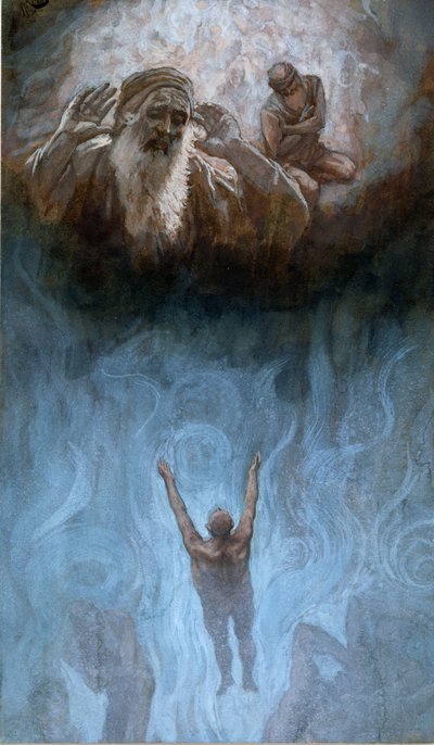地獄の金持ち、キリストの生涯の挿絵、1886-94年（板紙にトイレとガッシュ） 作： James Jacques Joseph Tissot