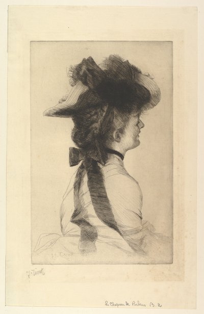 ルーベンスの帽子、1875年。 作： James Jacques Joseph Tissot