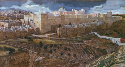 領主時代のヘロデ神殿、1886-96年（板紙にグワッシュ）（182200も参照） 作： James Jacques Joseph Tissot