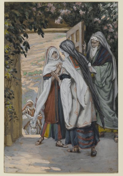 訪問、キリストの生涯の挿絵、1886-94年（紙のトイレ） 作： James Jacques Joseph Tissot