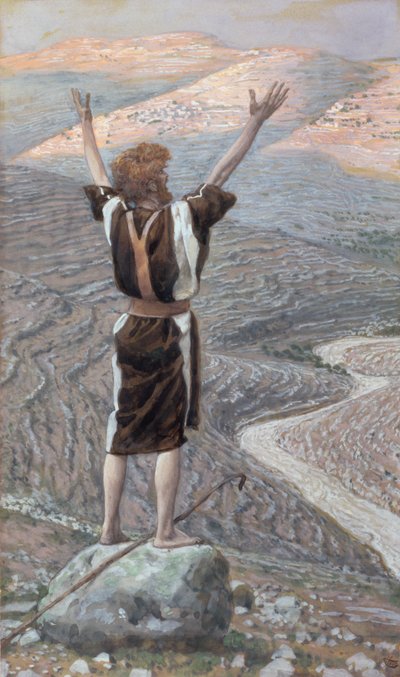 砂漠の声、「キリストの生涯」のイラスト、1886-96年（板紙にガッシュ） 作： James Jacques Joseph Tissot