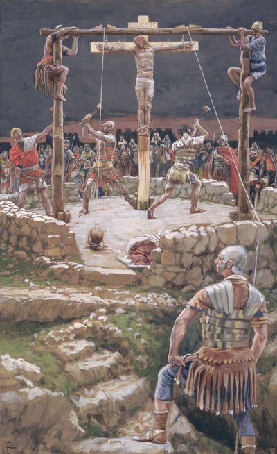 十字架のくさび、「キリストの生涯」のイラスト、1886-94年（板紙にトイレとガッシュ） 作： James Jacques Joseph Tissot
