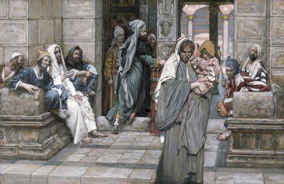 未亡人のダニ、「キリストの生涯」のイラスト、1884-96年（板紙にトイレとガッシュ） 作： James Jacques Joseph Tissot