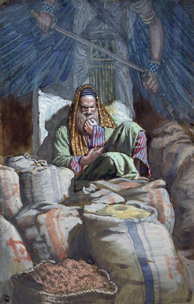 Thou Fool、This Night Thy Soul Shall Required of Thee、illustration for The Life of Christ、c.1886-94（wc＆gouache on paperboard） 作： James Jacques Joseph Tissot
