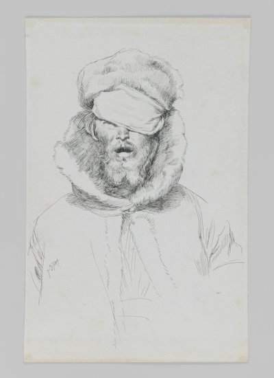ユダヤ人のタイプ、私たちの主イエス・キリストの生涯からのイラスト（紙にインク） 作： James Jacques Joseph Tissot