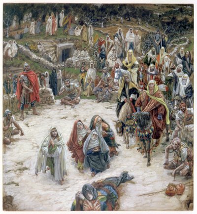 キリストが十字架から見たもの、キリストの生涯の挿絵、1886-96年（板紙にガッシュ） 作： James Jacques Joseph Tissot