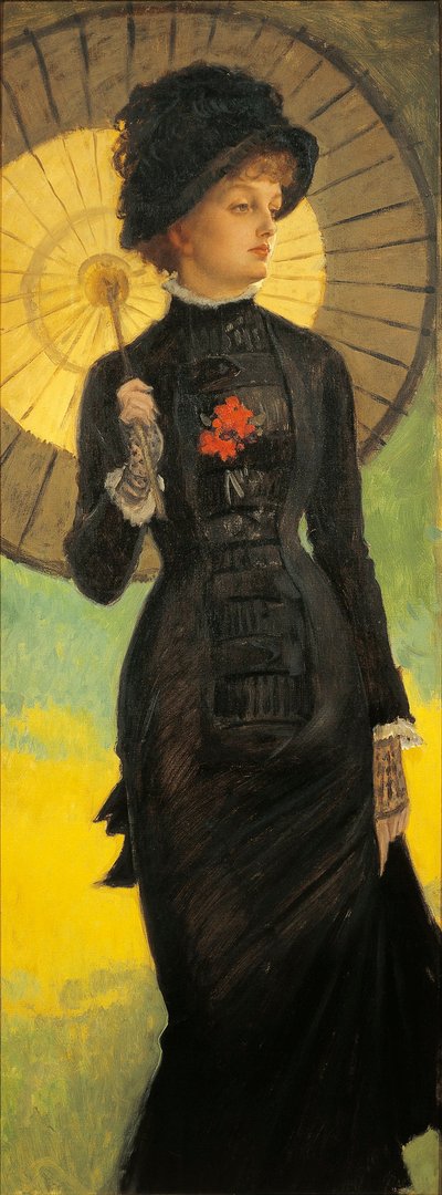 日傘を持つ女性 作： James Jacques Joseph Tissot