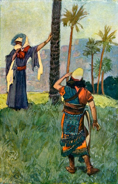 Jジェームスティソ-聖書によるヤシの木の下のデボラ 作： James Jacques Joseph after Tissot