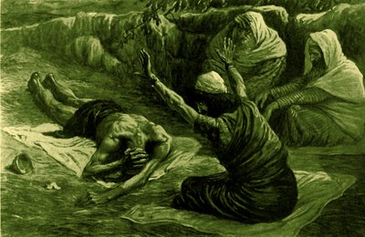 ティソの聖書-廃棄物の山に横たわる仕事 作： James Jacques Joseph after Tissot