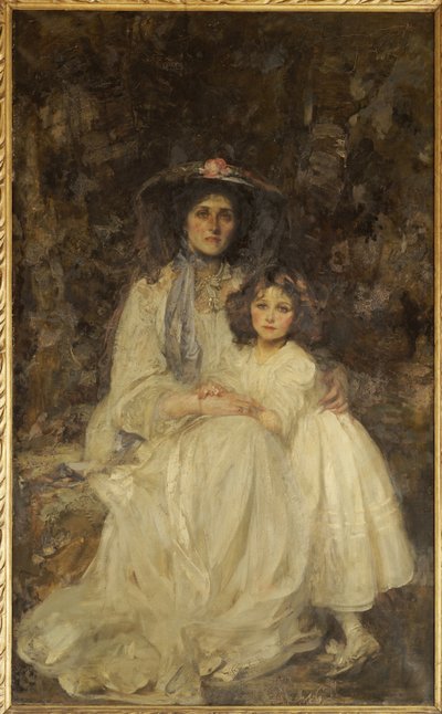 ディクソン・ポインダー夫人と娘のジョアン、1905年頃 作： James Jebusa Shannon