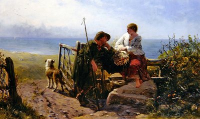 The Trysting Place」（油彩・キャンバス） 作： James John Hill