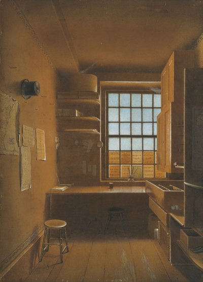宝くじのインテリア、1821年。 作： James Kidder