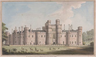 ハーストモンスー城、イースト サセックス: 南西ビュー 作： James Lambert  of Lewes