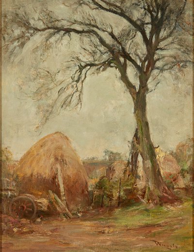 農場の春、カリー (キャンバスに油彩) 作： James Lawton Wingate