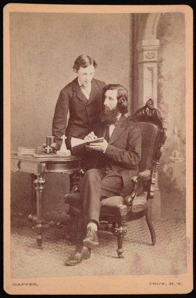 サミュエル・エドワード・ウォーレンの肖像画（1831～1909 年、生徒と一緒、1877 年以前）。 作： James M Capper