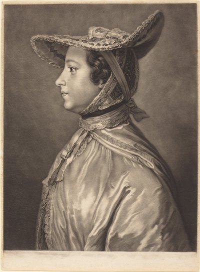 リンカーン伯爵夫人キャサリン 作： James MacArdell after William Hoare