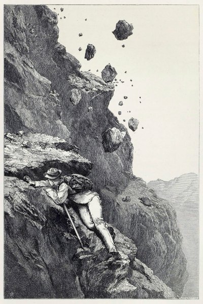 1860年から69年にかけてのアルプスのスクランブルからのマッターホルンのカノナード、パブ。 1871年 作： James Mahoney