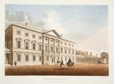 レンスターハウス、ダブリン、1792年（手描きの彫刻） 作： James Malton
