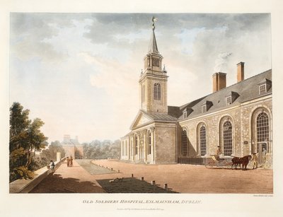 オールドソルジャーズホスピタル、ダブリン、キルメイナム、1794年（手描きの彫刻） 作： James Malton