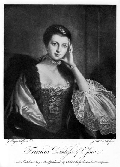 フランシス、伯爵夫人、1757年、1905年 作： James McArdell