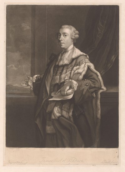 ジェームズ・フィッツジェラルドの肖像 作： James McArdell