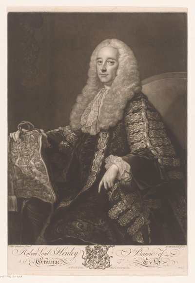ポートレット・ヴァン・ロバート・ヘンリー Robert Lord Henley Baron of Grainge (オブジェクトのタイトル) 作： James McArdell