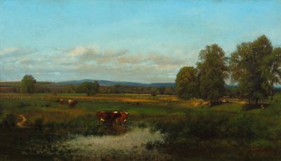 牧場の牛たち 1870年 （油彩・キャンバス） 作： James McDougal Hart