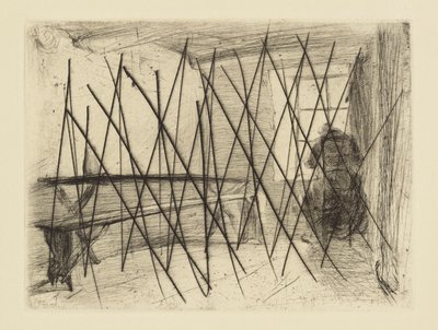 [76] Whistler - The Miser によるキャンセルされたプレートからの印象。 作： James Abbott McNeill Whistler