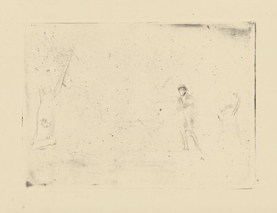 [76] ウィスラーによるキャンセルされたプレートからの印象 - [2 つの図]。 作： James Abbott McNeill Whistler
