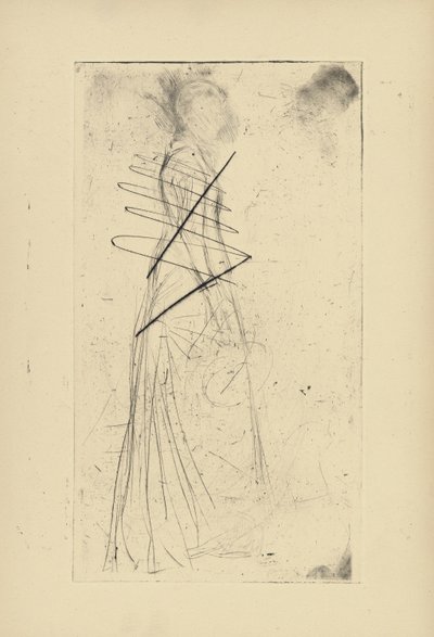 [76] ウィスラーのキャンセルされたプレートからの印象 - [Woman Standing]. 作： James Abbott McNeill Whistler