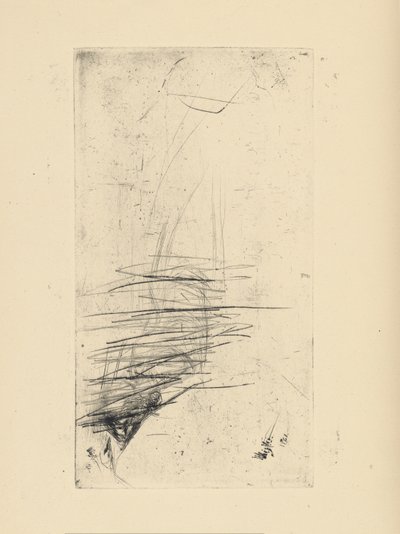[76] ウィスラーのキャンセルされたプレートからの印象 - [ソファに横たわる若い女性]。 作： James Abbott McNeill Whistler