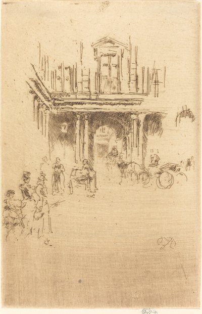 パレ・ロワイヤルの一角 作： James Abbott McNeill Whistler