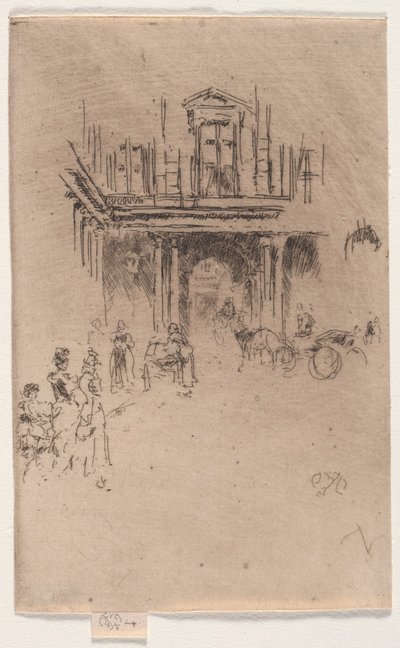 パレ・ロワイヤルの一角 作： James McNeill Whistler