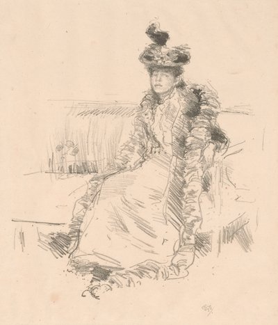 座っている女性 作： James Abbott McNeill Whistler
