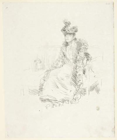 座っている女性 作： James Abbott McNeill Whistler