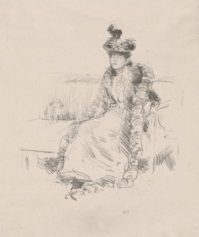 座っている女性 作： James Abbott McNeill Whistler