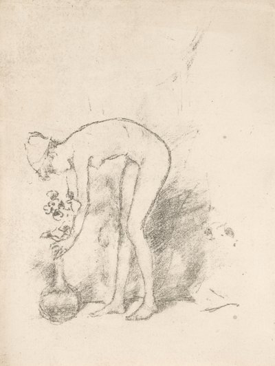 フラワーアレンジヌードモデル 作： James Abbott McNeill Whistler