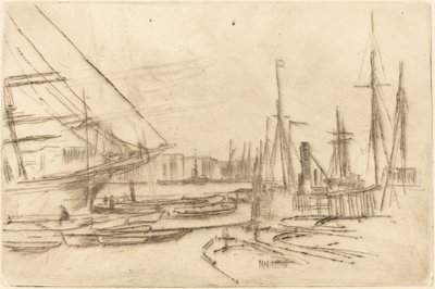 ビリングスゲートのスケッチ 作： James Abbott McNeill Whistler