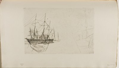 出荷のスケッチ 作： James Abbott McNeill Whistler