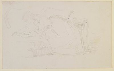ソファに寄りかかって読書する女の子 作： James Abbott McNeill Whistler