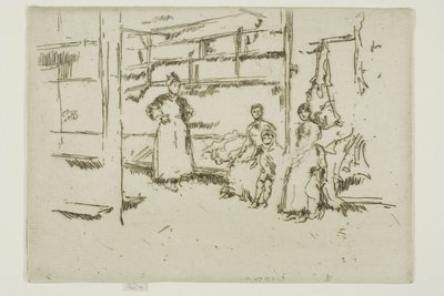 販売後、洋服交換、ハウンズディッチ 作： James Abbott McNeill Whistler